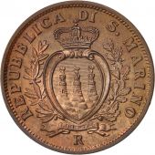 San Marino, 10 Centesimi, 1935, Rome, MS(65-70), Bronze, KM:13
