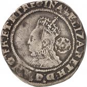 Grande-Bretagne, Elizabeth, 6 Pence, 1569, TTB, Argent