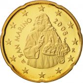 San Marino, 20 Euro Cent, 2008, MS(65-70), Brass, KM:483