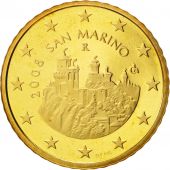 San Marino, 50 Euro Cent, 2008, MS(65-70), Brass, KM:484