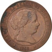 Spain, Isabel II, 5 Centimos, 1868, Madrid, VF(20-25), Copper, KM:635.1