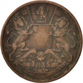INDIA-BRITISH, 1/2 Anna, 1835, Madras, VF(20-25), Copper, KM:447.1