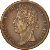 FRENCH COLONIES, Charles X, 5 Centimes, 1830, Paris, EF(40-45), Bronze, KM:10.1