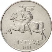 Lithuania, 5 Centai, 1991, MS(65-70), Aluminum, KM:87