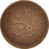 Czechoslovakia, 10 Haleru, 1936, AU(50-53), Bronze, KM:3