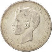 Espagne, Alfonso XIII, 5 Pesetas, 1898, TB+, Argent, KM:707