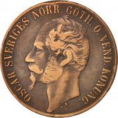 Sude, Oscar I, 5 re, 1858, TTB, Bronze, KM:690