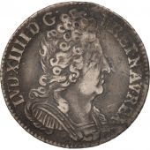 France, Louis XIV, 1/10 cu aux 3 couronnes, 1/10 Ecu, 1709, Paris, TTB