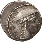Denier, PLancia, 55 BC, Roma, TTB+, Argent, Sear:5# 396
