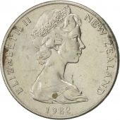 New Zealand, Elizabeth II, 20 Cents, 1982, EF(40-45), Copper-nickel, KM:36.1