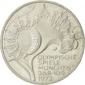 GERMANY - FEDERAL REPUBLIC, 10 Mark, 1972, Stuttgart, MS(60-62), Silver, KM:133