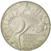 GERMANY - FEDERAL REPUBLIC, 10 Mark, 1972, Munich, AU(55-58), Silver, KM:133