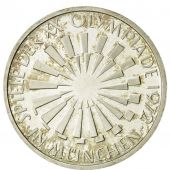 GERMANY - FEDERAL REPUBLIC, 10 Mark, 1972, Stuttgart, MS(63), Silver, KM:134.1
