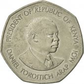 Kenya, 5 Shillings, 1985, British Royal Mint, AU(55-58), Copper-nickel, KM:23