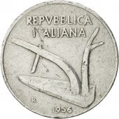 Italy, 10 Lire, 1956, Rome, EF(40-45), Aluminum, KM:93