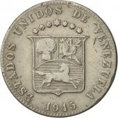 Venezuela, 12-1/2 Centimos, 1945, EF(40-45), Copper-nickel, KM:30a