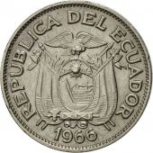 Ecuador, 20 Centavos, 1966, AU(55-58), Nickel Clad Steel, KM:77.1c