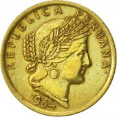 Peru, 10 Centavos, 1964, Lima, EF(40-45), Brass, KM:224.2
