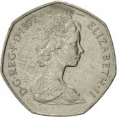 Grande-Bretagne, Elizabeth II, 50 New Pence, 1977, TTB, Copper-nickel, KM:913