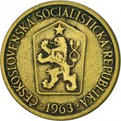 Czechoslovakia, Koruna, 1963, EF(40-45), Aluminum-Bronze, KM:50