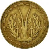 West African States, 5 Francs, 1977, Paris, EF(40-45), Aluminum-Nickel-Bronze