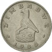 Zimbabwe, 50 Cents, 1988, EF(40-45), Copper-nickel, KM:5