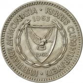 Cyprus, 100 Mils, 1963, AU(55-58), Copper-nickel, KM:42