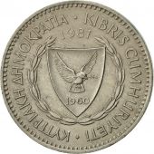 Cyprus, 100 Mils, 1981, AU(55-58), Copper-nickel, KM:42