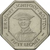 Coin, Sierra Leone, 50 Leones, 1996, AU(55-58), Nickel Bonded Steel, KM:45