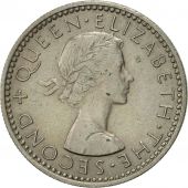 New Zealand, Elizabeth II, 6 Pence, 1957, EF(40-45), Copper-nickel, KM:26.2