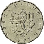 Czech Republic, 2 Koruny, 1997, AU(55-58), Nickel plated steel, KM:9