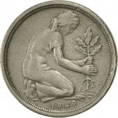 GERMANY - FEDERAL REPUBLIC, 50 Pfennig, 1949, Hambourg, EF(40-45)