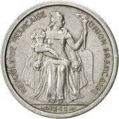 New Caledonia, 2 Francs, 1949, Paris, AU(50-53), Aluminum, KM:3