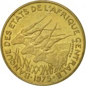 Central African States, 5 Francs, 1975, Paris, AU(50-53), Aluminum-Bronze, KM:7