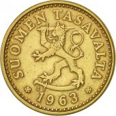 Finland, 10 Pennia, 1963, AU(50-53), Aluminum-Bronze, KM:46