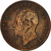 Italy, Vittorio Emanuele II, 5 Centesimi, 1861, Milan, VF(20-25), Copper, KM:3.2