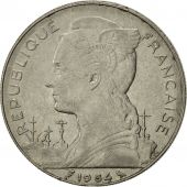 Runion, 100 Francs, 1964, AU(55-58), Nickel, KM:13