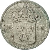 Sweden, Gustaf V, 10 re, 1919, VF(30-35), Silver, KM:780