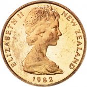 Nouvelle-Zlande, Elizabeth II, 2 Cents, 1982, PROOF, SUP, Bronze, KM:32.1