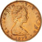 Isle of Man, Elizabeth II, 1/2 Penny, 1977, Pobjoy Mint, AU(50-53), Bronze