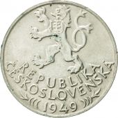 Czechoslovakia, 100 Korun, 1949, AU(55-58), Silver, KM:29