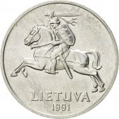 Coin, Lithuania, 2 Centai, 1991, AU(55-58), Aluminum, KM:86