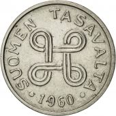 Finland, Markka, 1960, AU(55-58), Nickel Plated Iron, KM:36a