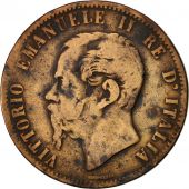 Italie, Vittorio Emanuele II, 10 Centesimi, 1867, Birmingham, TB, Cuivre