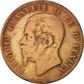 Italy, Vittorio Emanuele II, 10 Centesimi, 1863, VF(20-25), Copper, KM:11.2