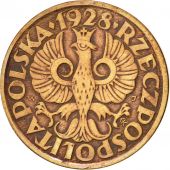 Poland, 2 Grosze, 1928, Warsaw, EF(40-45), Bronze, KM:9a