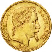 Second Empire, 20 Francs or Napoléon III tête laurée 1862 A, KM 801.1