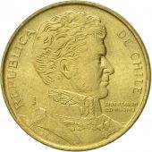 Chile, Peso, 1989, AU(55-58), Aluminum-Bronze, KM:216.2