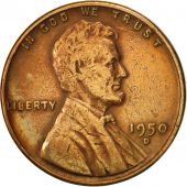 tats-Unis, Lincoln Cent, Cent, 1950, U.S. Mint, Denver, TTB, Laiton, KM:A132