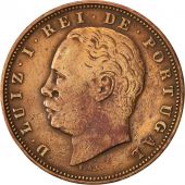 Portugal, Luiz I, 10 Reis, 1882, EF(40-45), Bronze, KM:526
